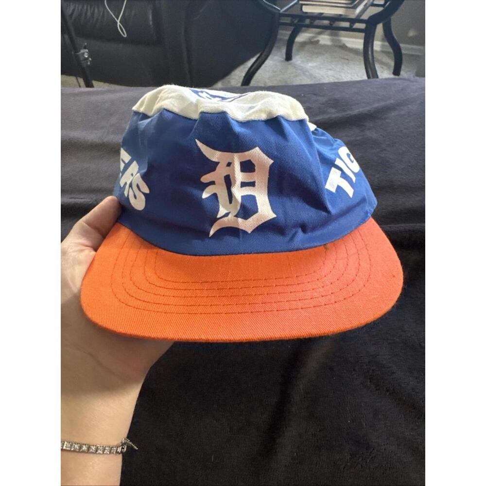 Vintage MLB Detroit Tigers Multicolor Military Painter‎ Style Stretch Hat Cap